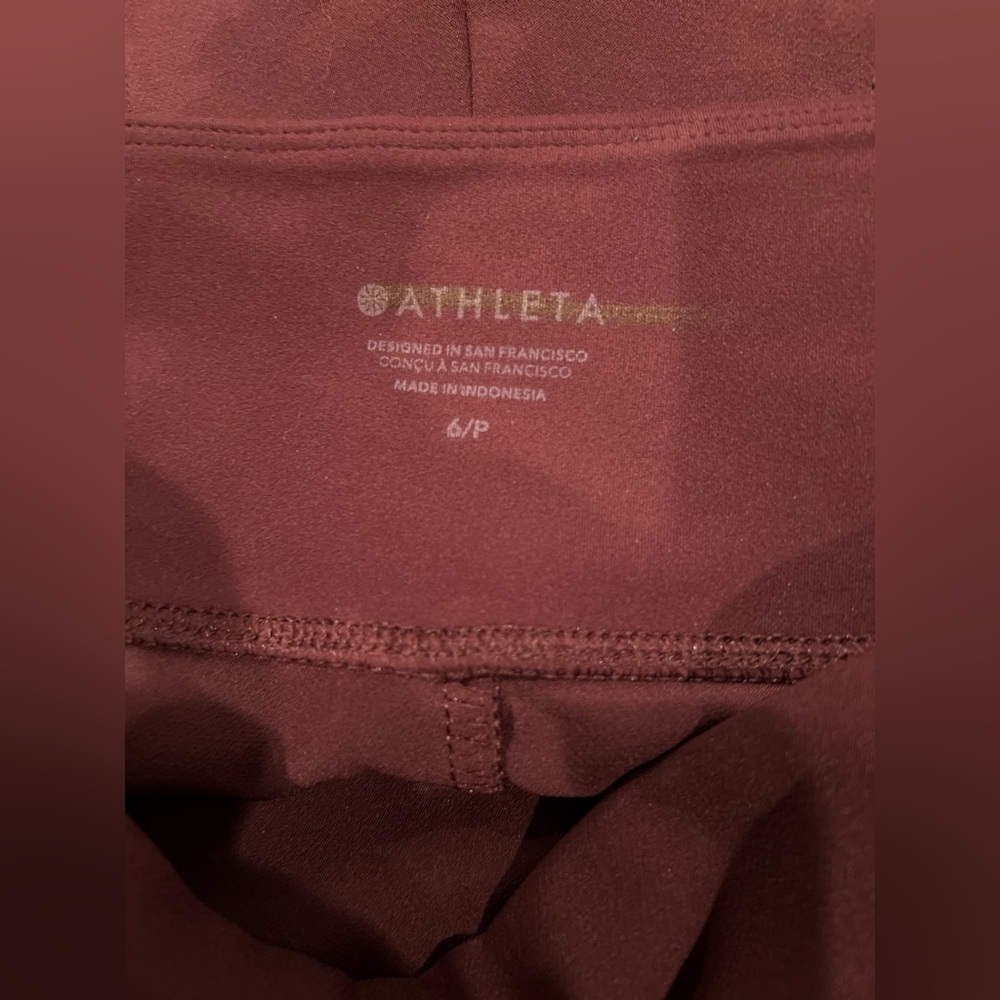 NWT-Athleta Maroon Endless Pant, Size 12, 6/P - Picture 9 of 9